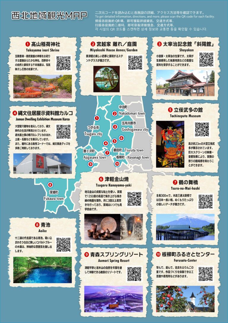 インバウンド向け観光マップ｜グラフィックデザイン｜広告デザイン｜sys-cobo（シスコボ）｜青森・津軽